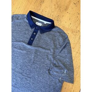 Kjus Luca Polo Shirt Mens L 52 Gray Stretch Short Sleeve UPF 50+ Performance